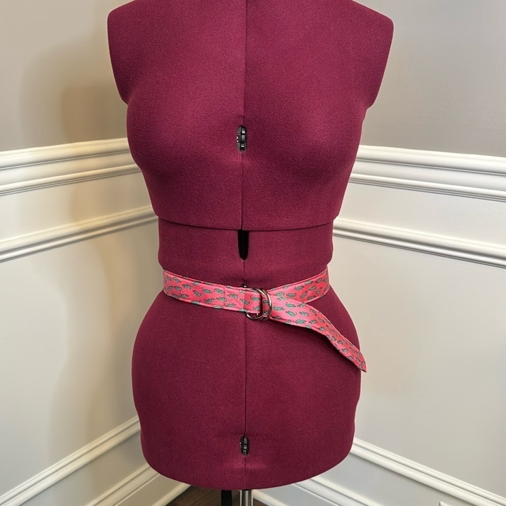 Alynn silk pink crocodile belt size medium or 32 to 34
